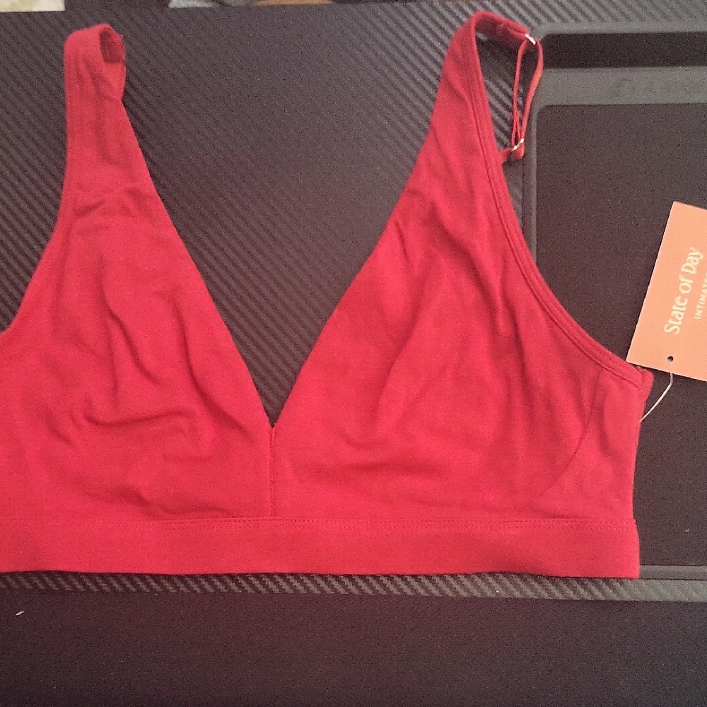 NWT‎ State of Day Red Bralette size Medium